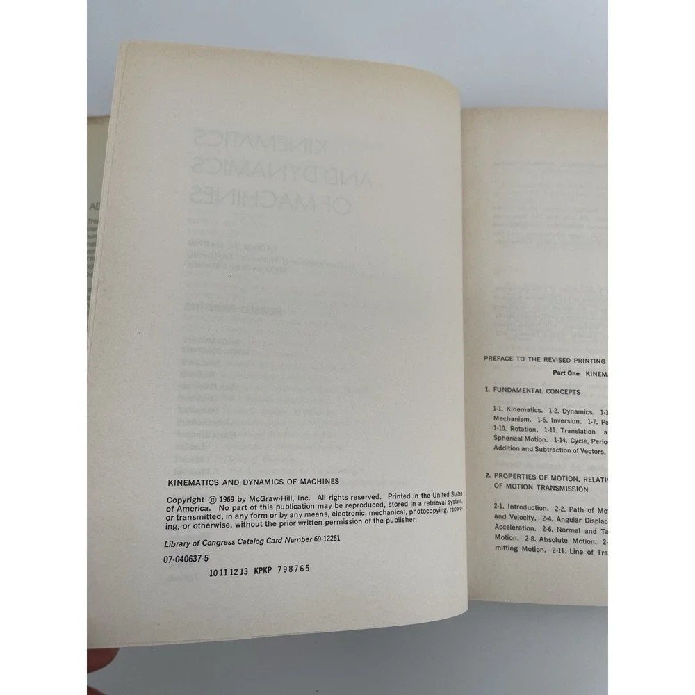 Kinematics‎ and Dynamics of Machines by George H. Martin Revised Printing 1969